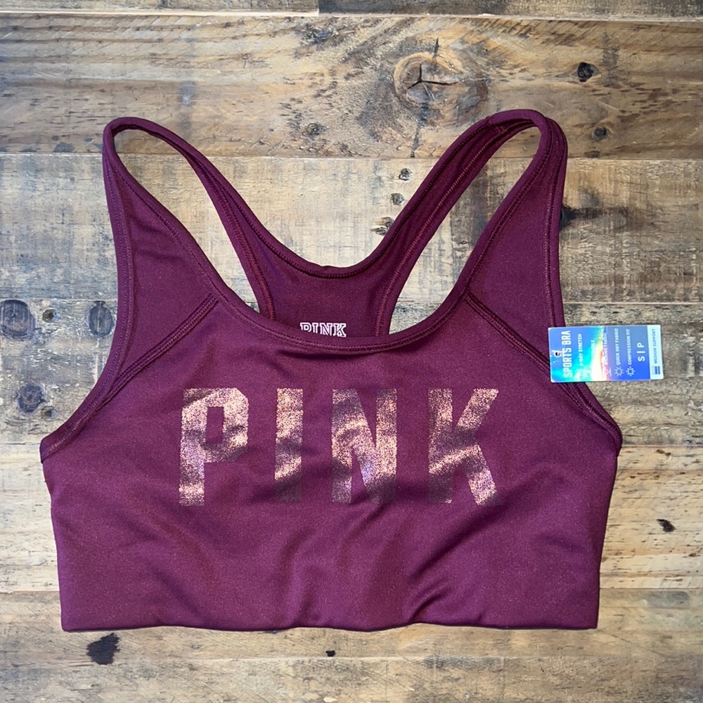 Burgundy Sports Bra